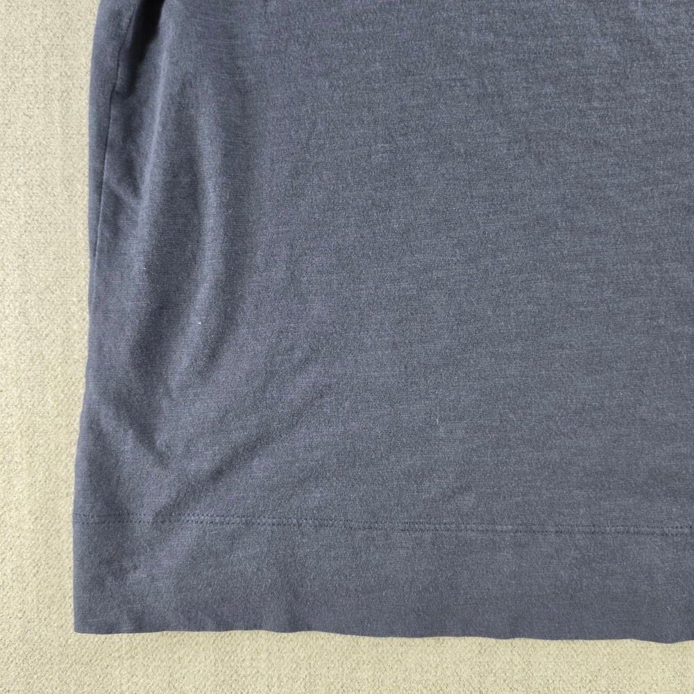Theory‎ T-Shirt Women Large Blue Short Sleeve Linen Blend Crewneck Tee - Picture 10 of 15